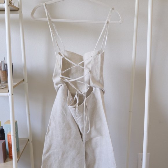 Reformation Huntington open-back jumpsuit oatmeal size 8 NWT - Picture 4 of 6